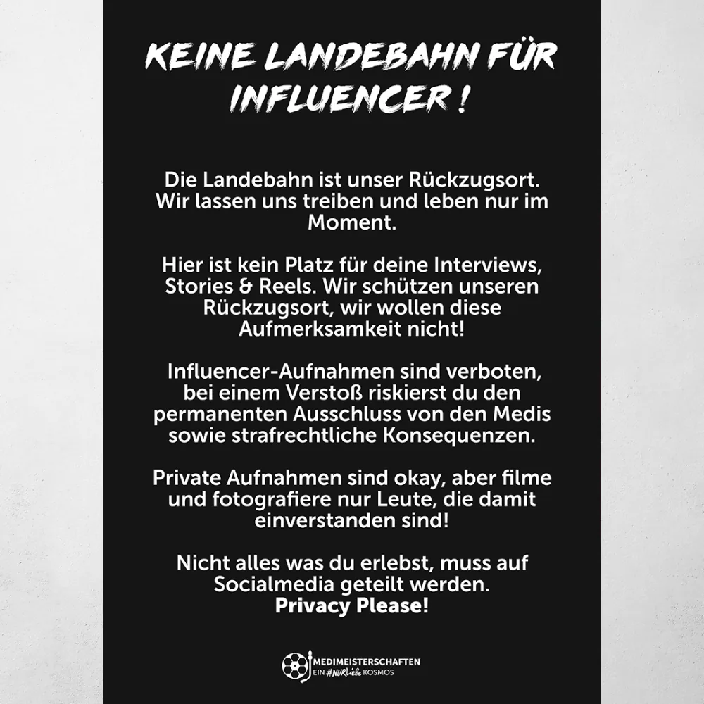 Keine Landebahn für Influencer